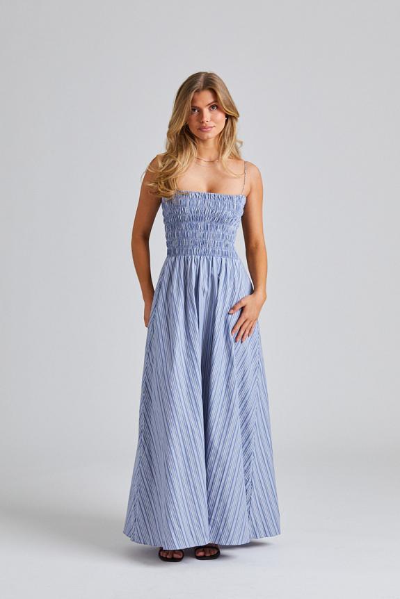 Faithfull The Brand Lida Maxi Dress Blue Stripe 